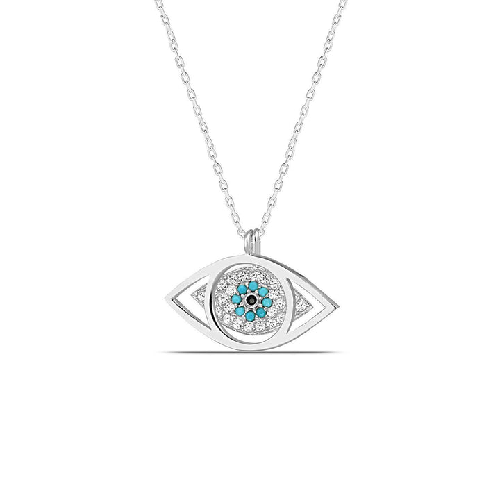 Silver Evil Eye Necklace 