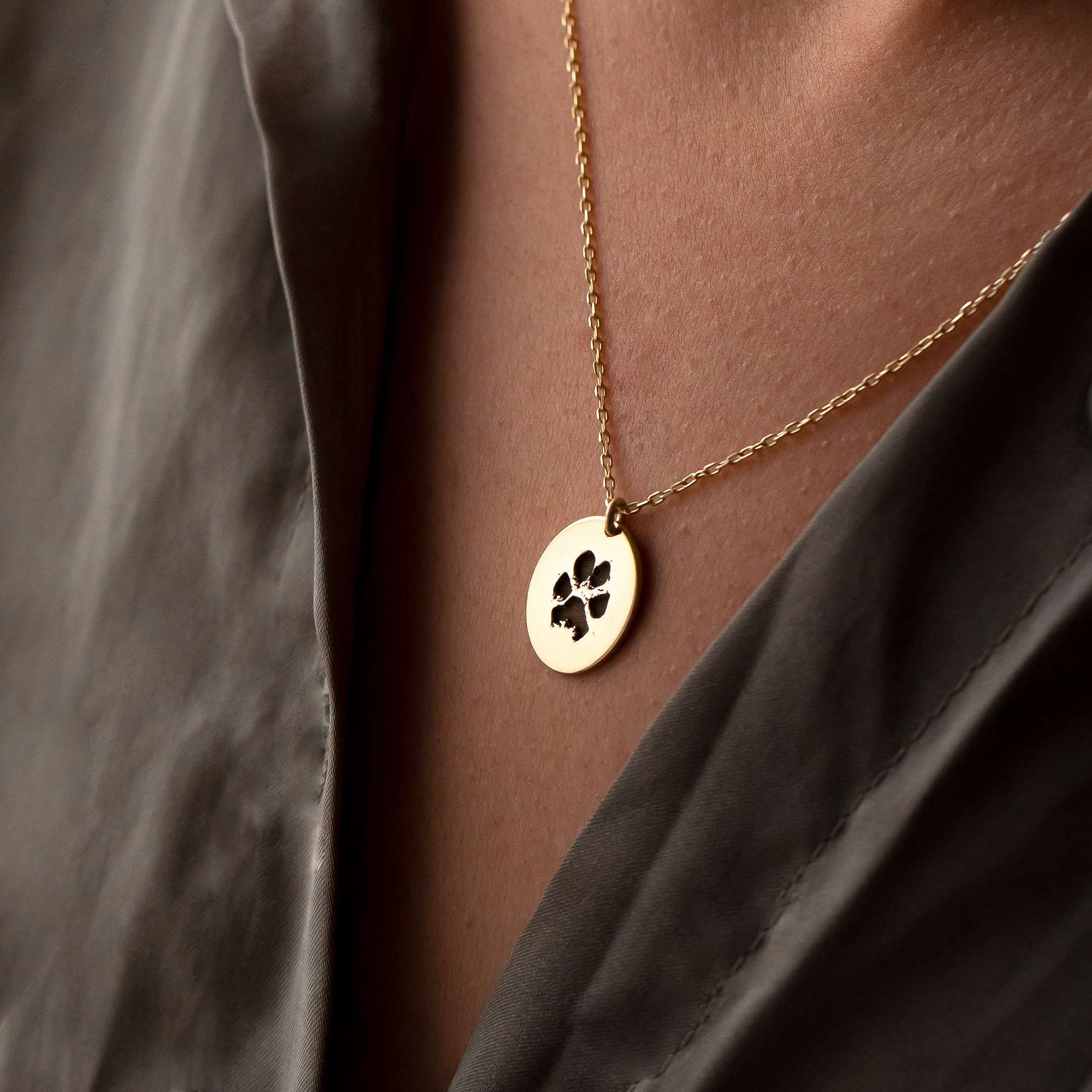 Paw Print Necklace for Ashes
