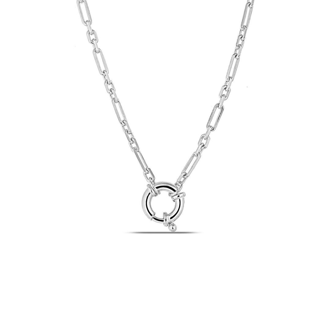 Carabiner Necklace Silver 
