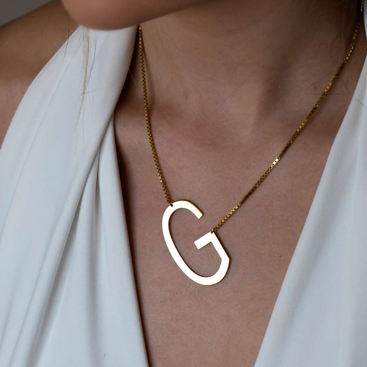 Large Initial Necklace