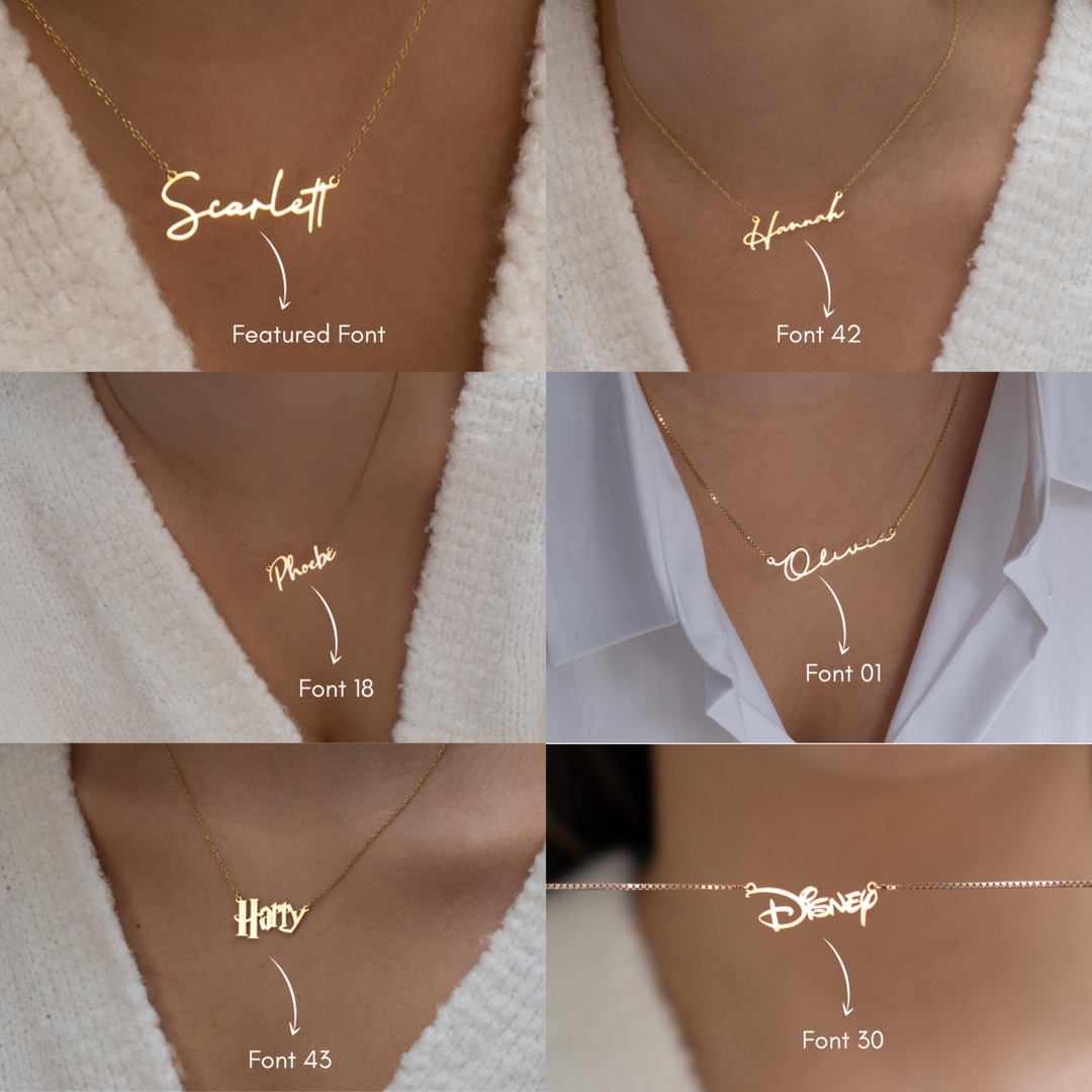 Gold Plated Name Necklace