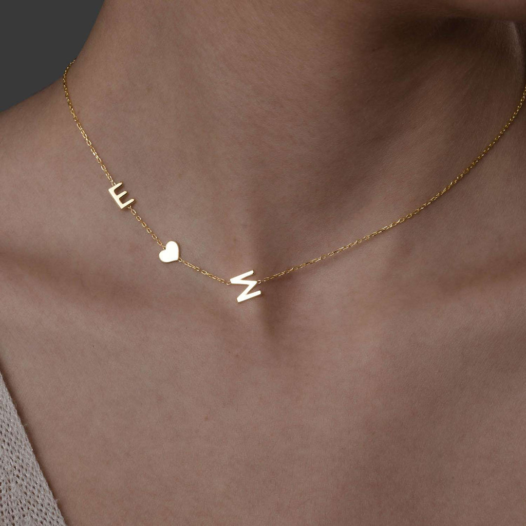 Gold Initial Necklace 