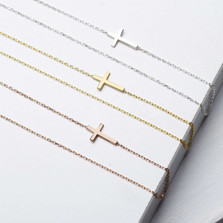 Side Cross Necklace