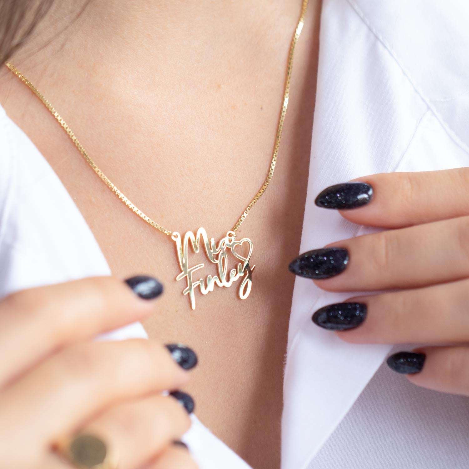 Name necklace sales with 2 names