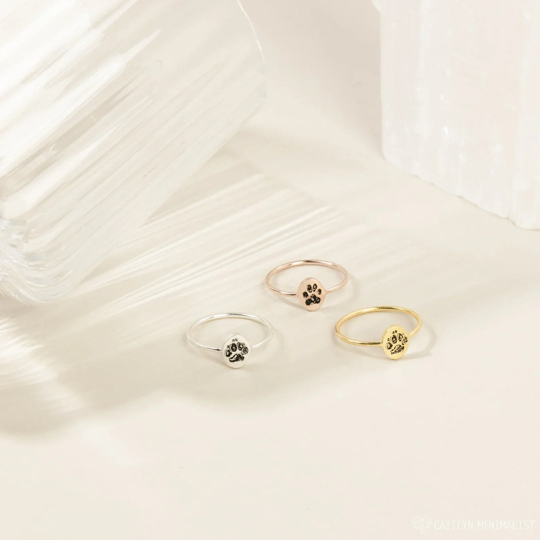 Rose gold 2025 paw ring