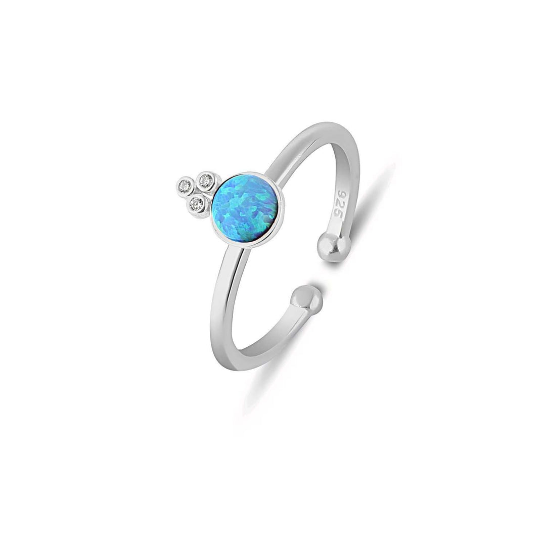 Bague Eos - Opale Bleue