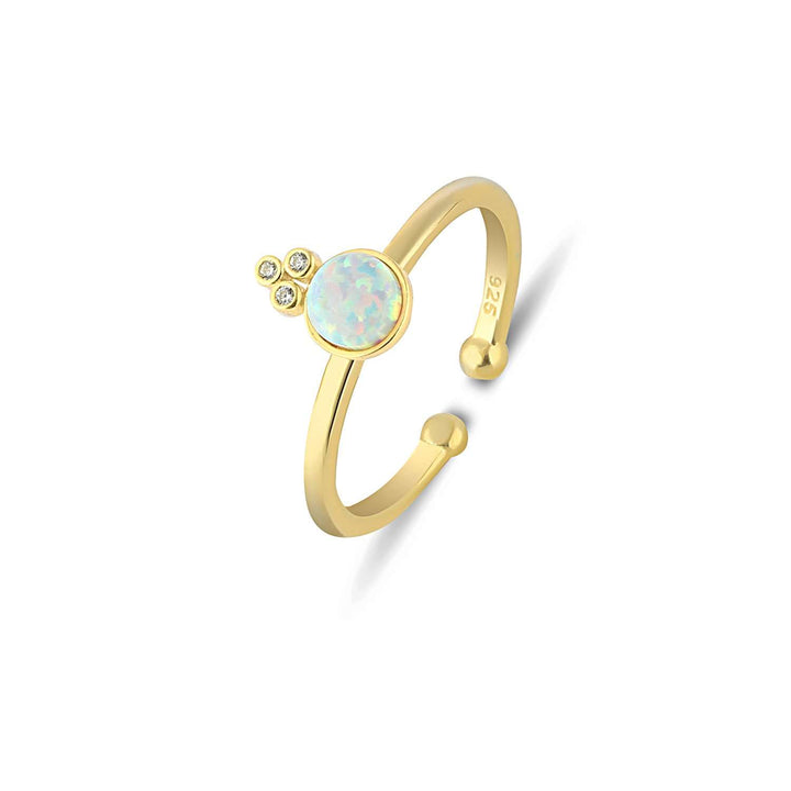 Bague Eos - Opale Blanche