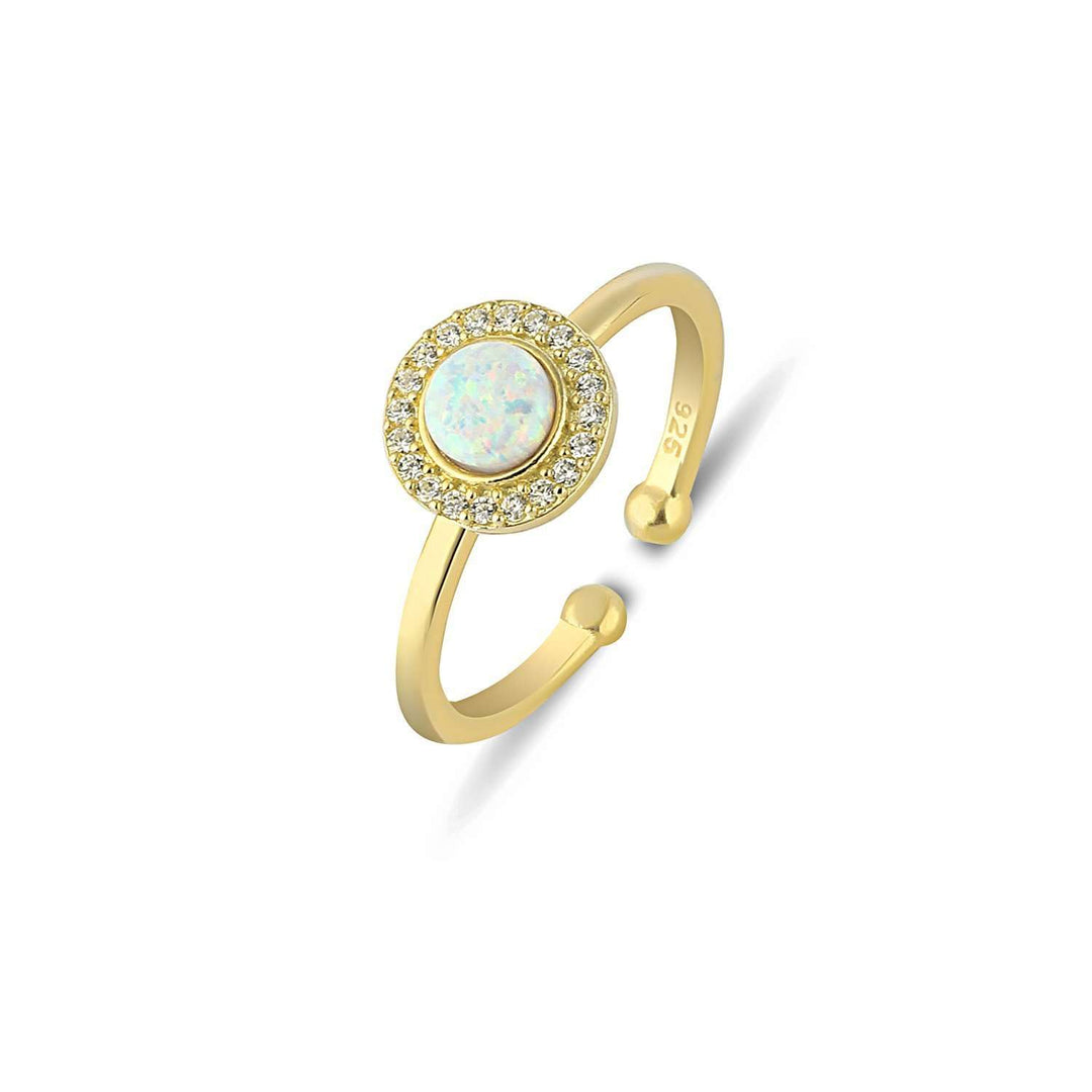 Bague Selena - Opale Blanche