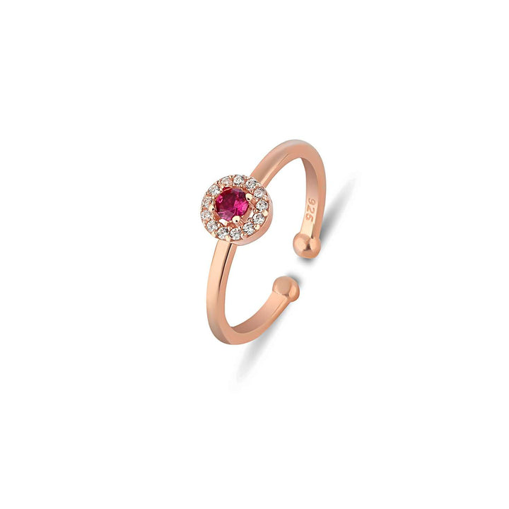 Dia Ring - Ruby CZ