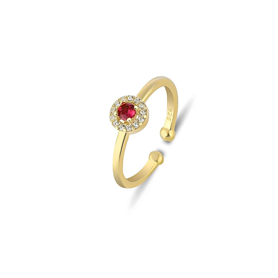 Dia Ring - Ruby CZ