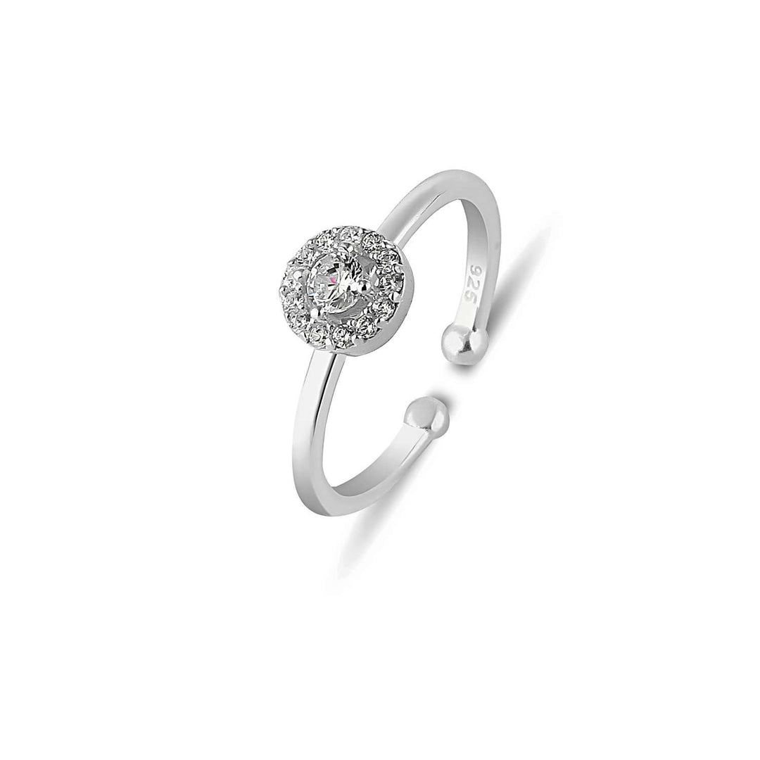 Dia Solitaire Paved CZ Diamond Ring