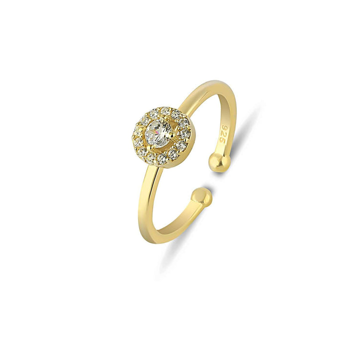 Dia Solitaire Paved CZ Diamond Ring