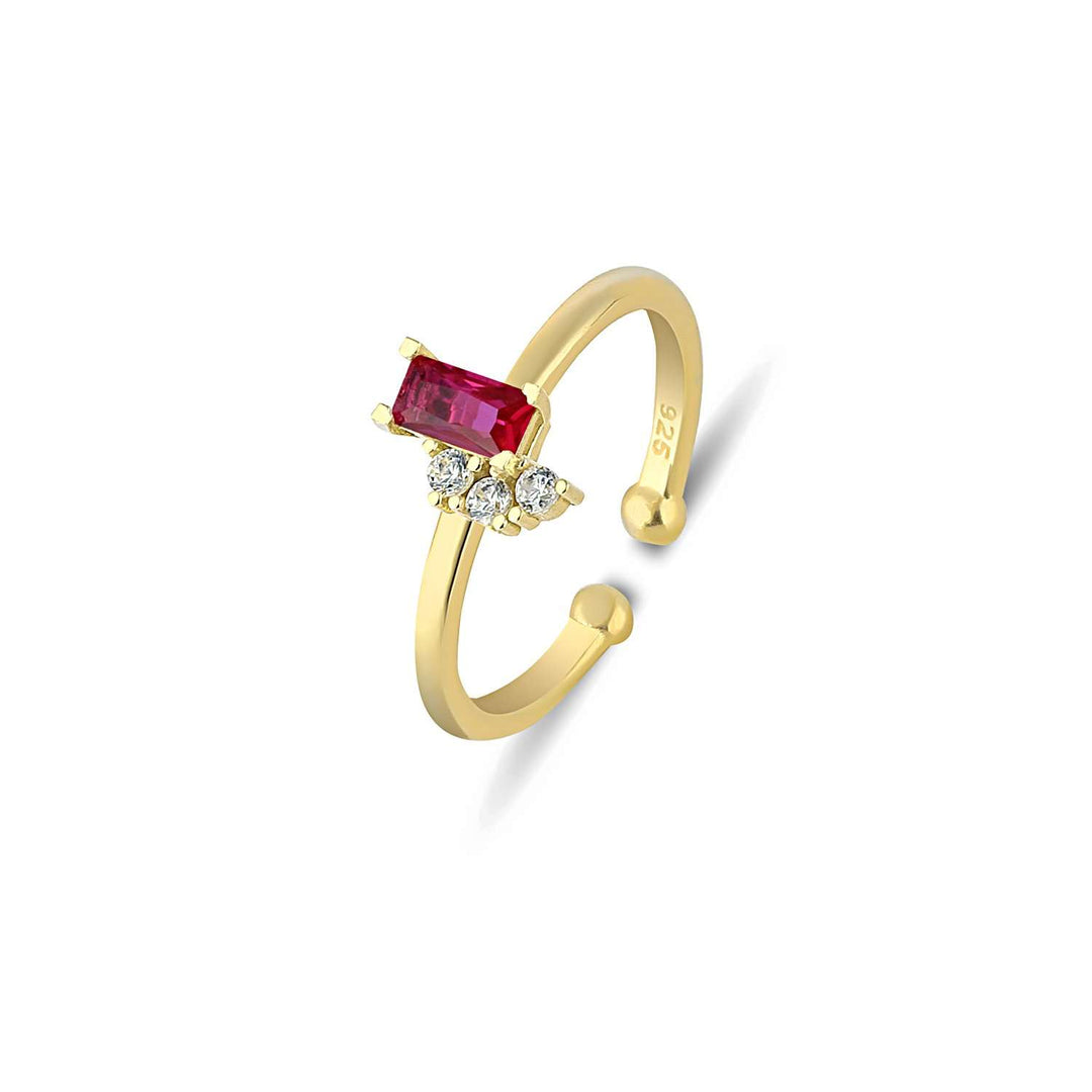 Kleodora Ring - Ruby CZ