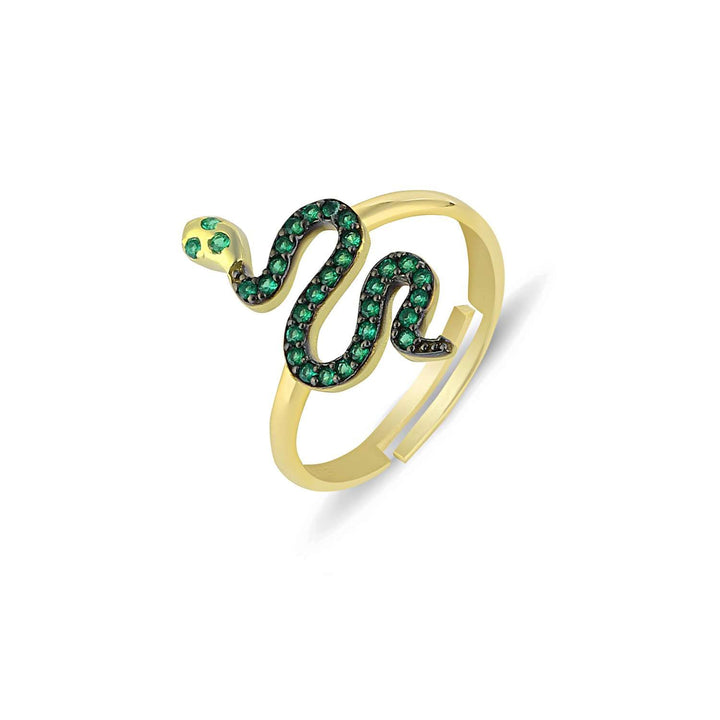 Emerald Snake Ring