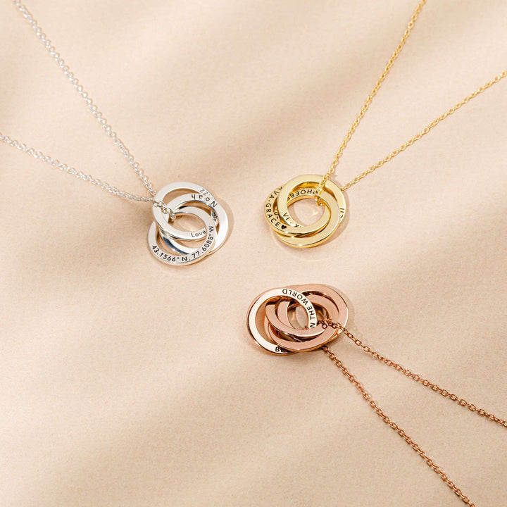 4 Interlocking Circle Necklace