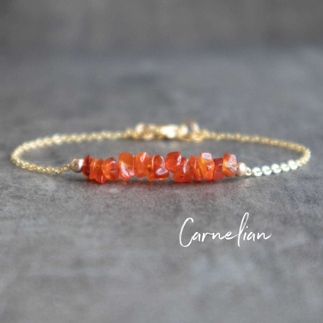 carnelian raw crystal bracelet