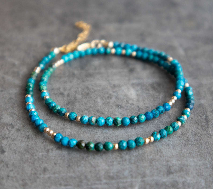 chyrsocolla necklace