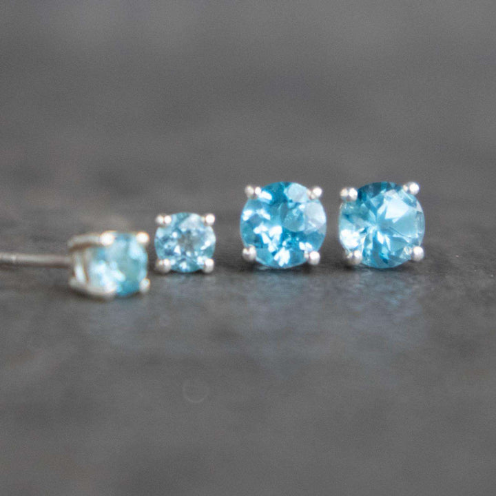 Blue Topaz and Silver Earrings