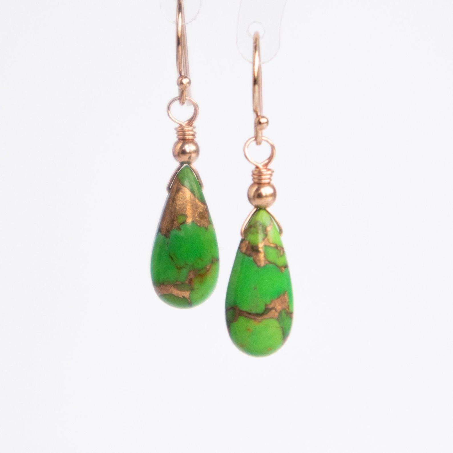 Turquoise discount green earrings