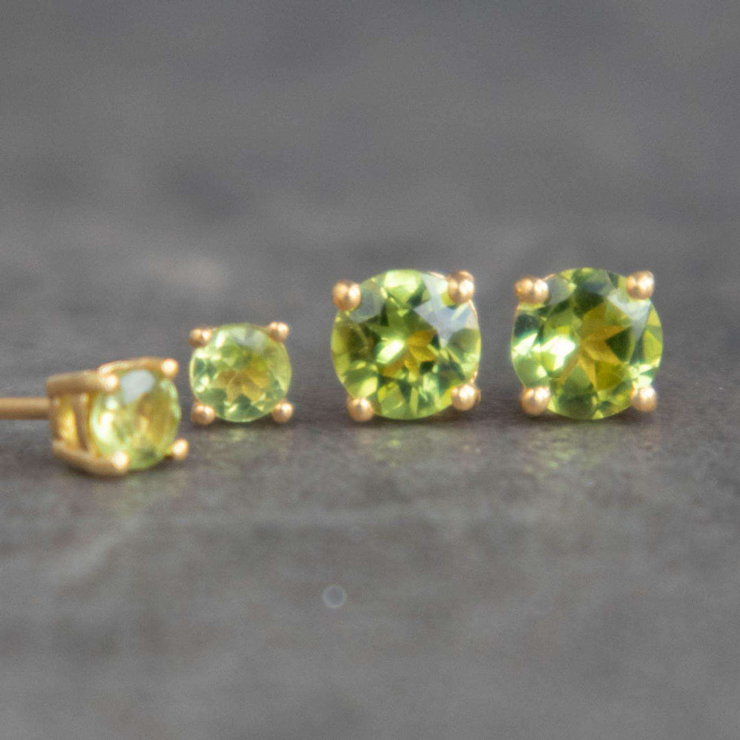 Peridot Gold Earrings