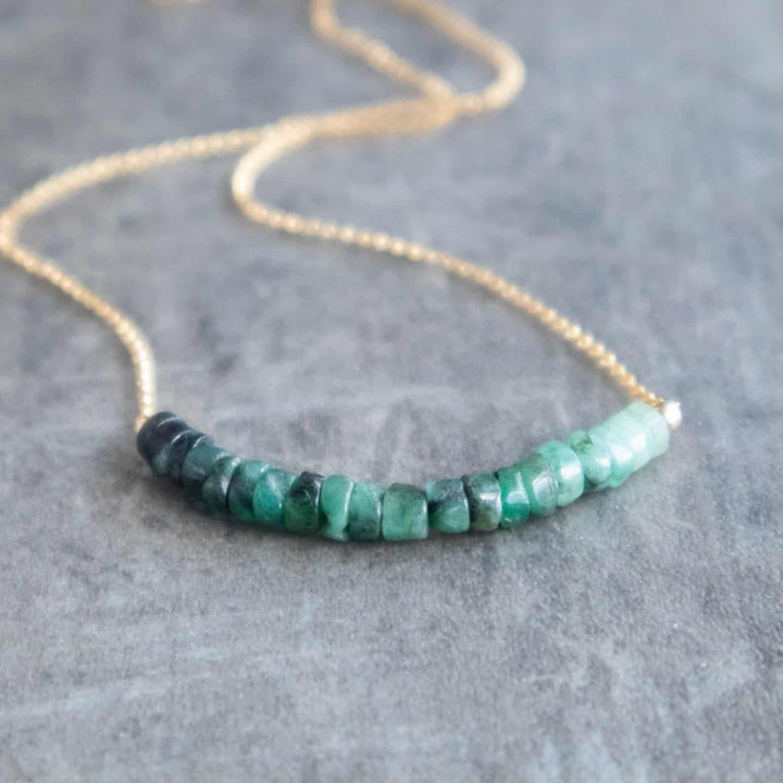 Raw Emerald Necklace