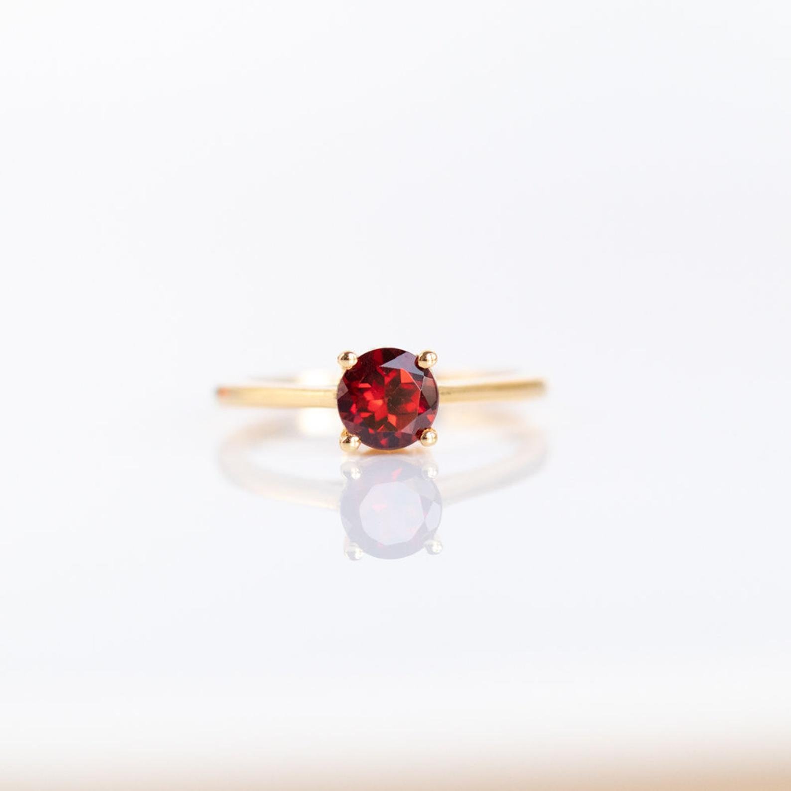 Garnet Gold Ring
