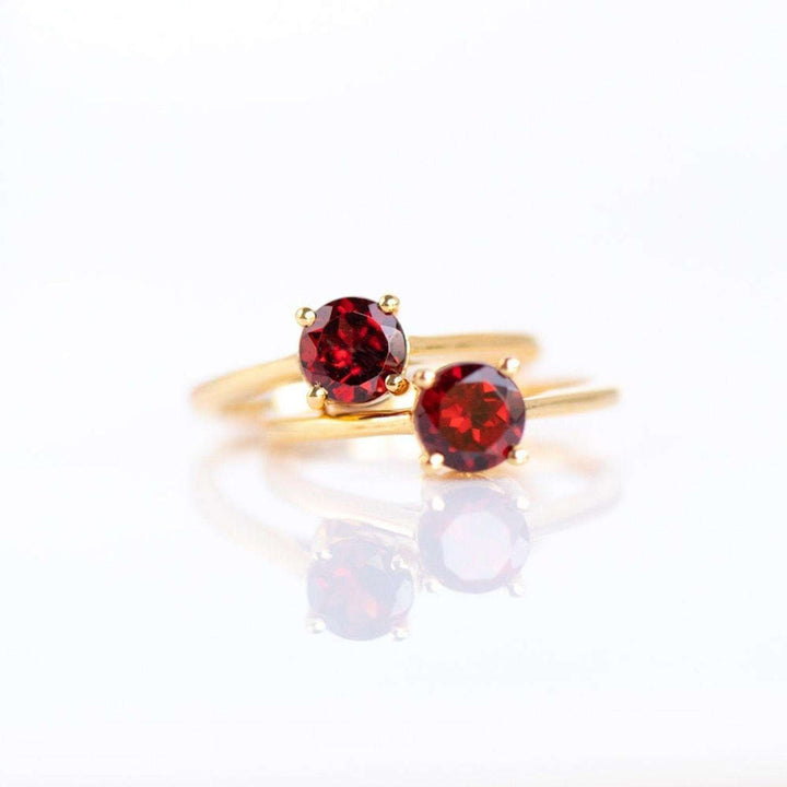 Garnet Ring Gold