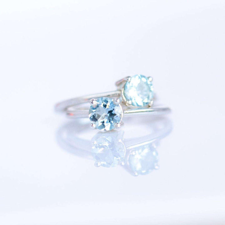 Aquamarine Silver Ring