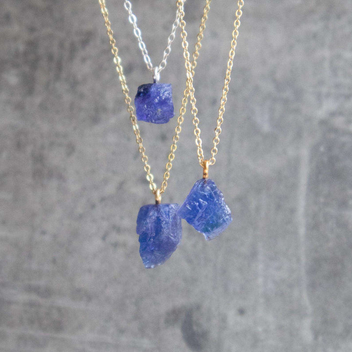 Raw Tanzanite Necklace