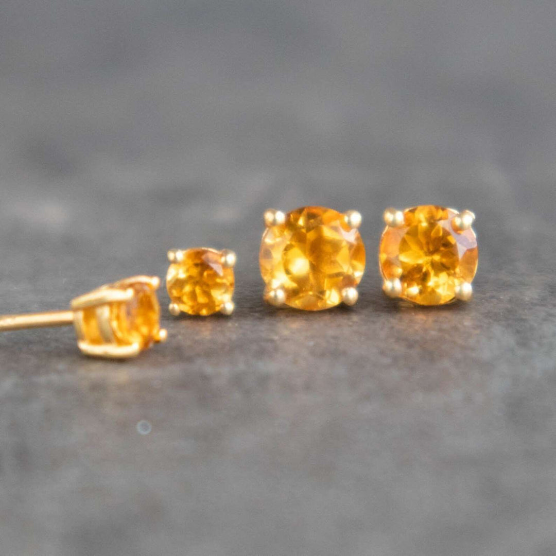 Citrine Stud Earrings