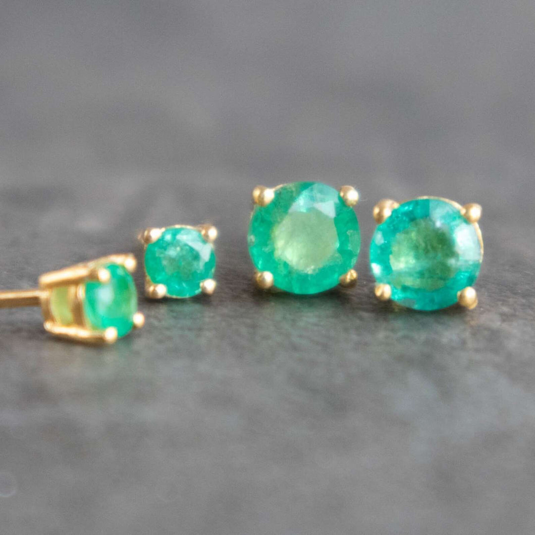 Emerald-Stud-Earrings