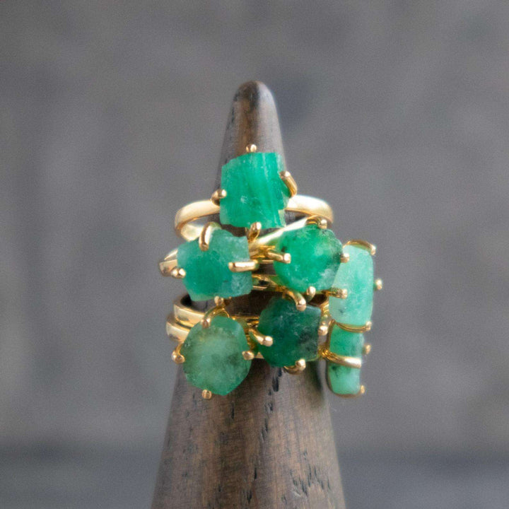 Raw-Emerald-Ring