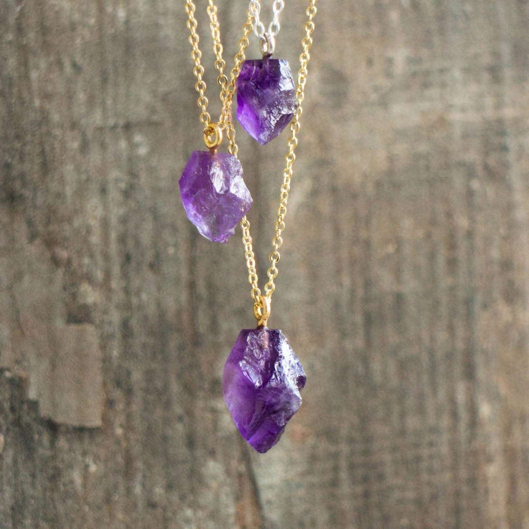 Amethyst crystal necklace