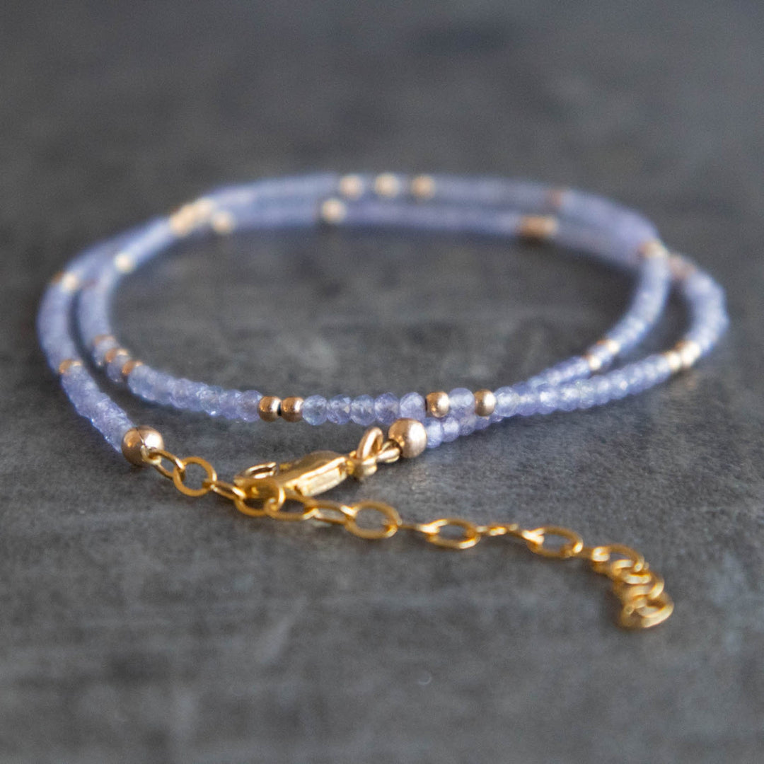 Tanzanite Bead Necklace 