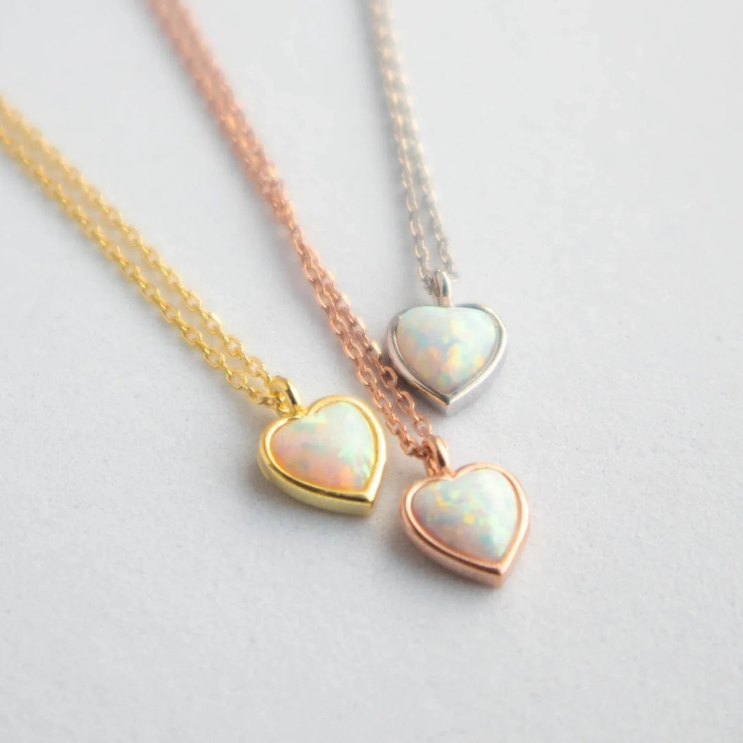 Opal Heart Necklace