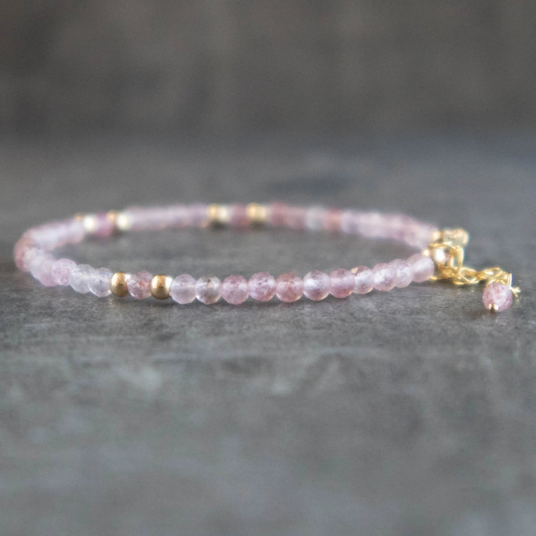 Strawberry Quartz Beaded Bracelet Abiza