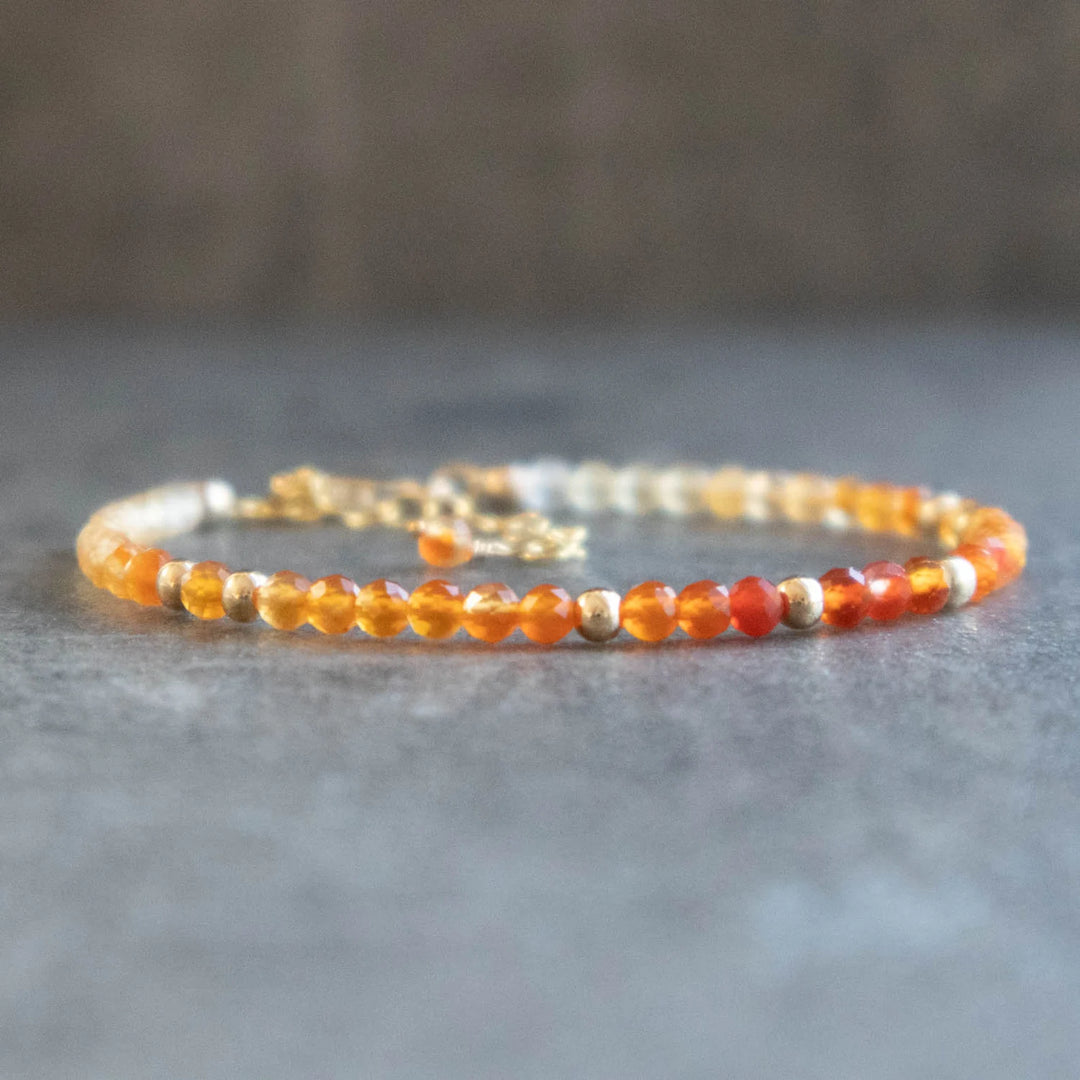 Carnelian Bead Bracelet