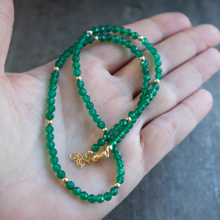 Green Onyx  Bead Necklaces