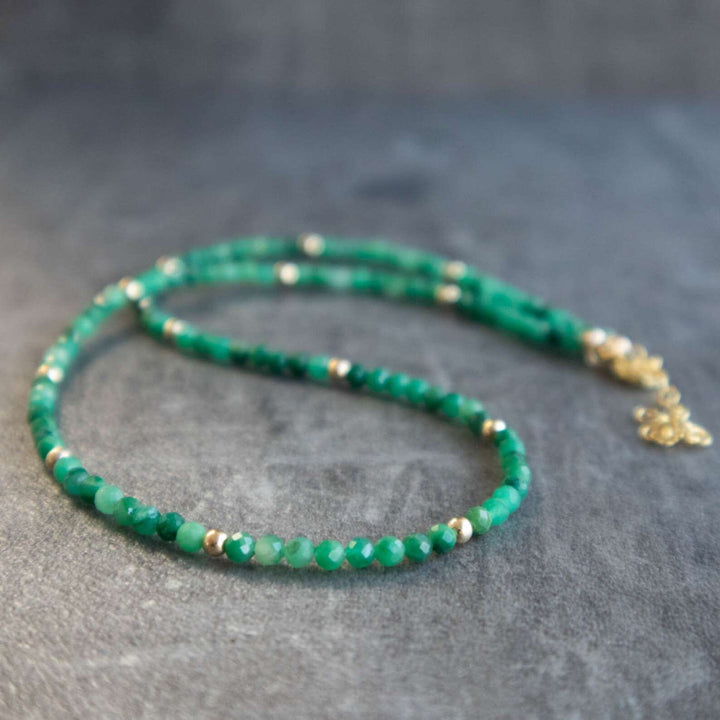Jade Necklace with Gold