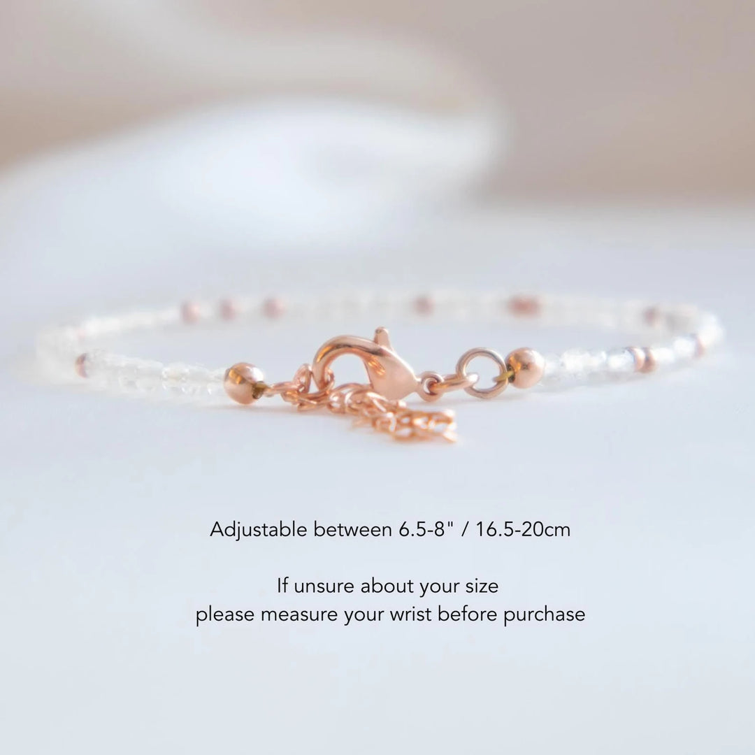 Moonstone bracelet rose gold