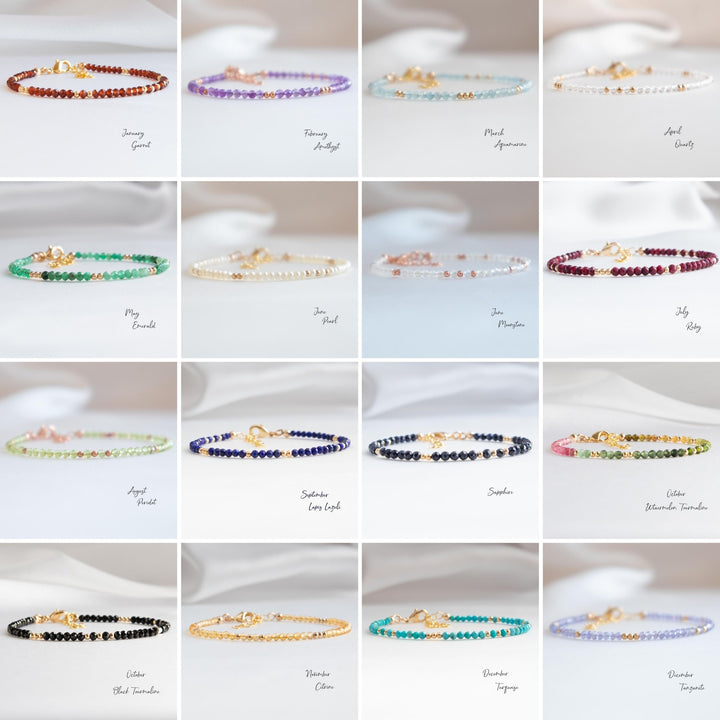 Skinny Gemstone Bracelets