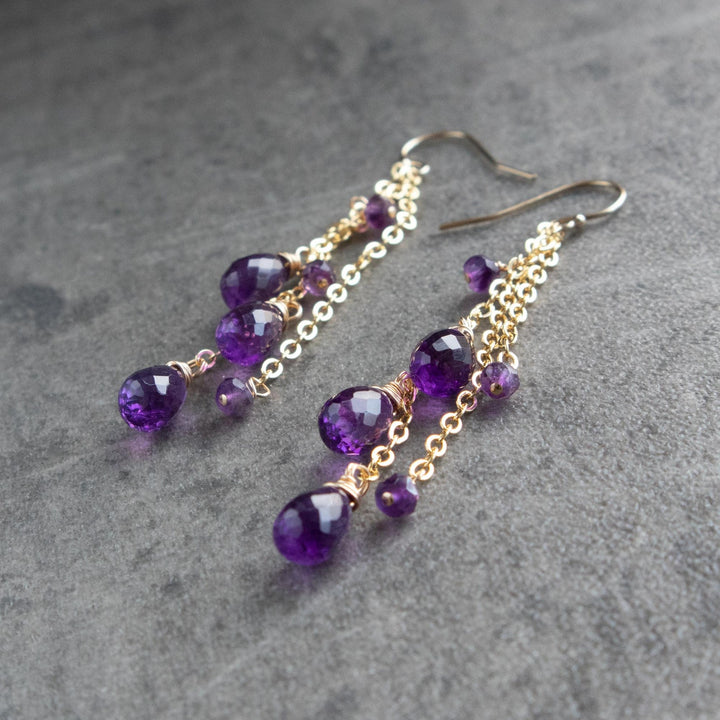 Earrings with Amethyst 