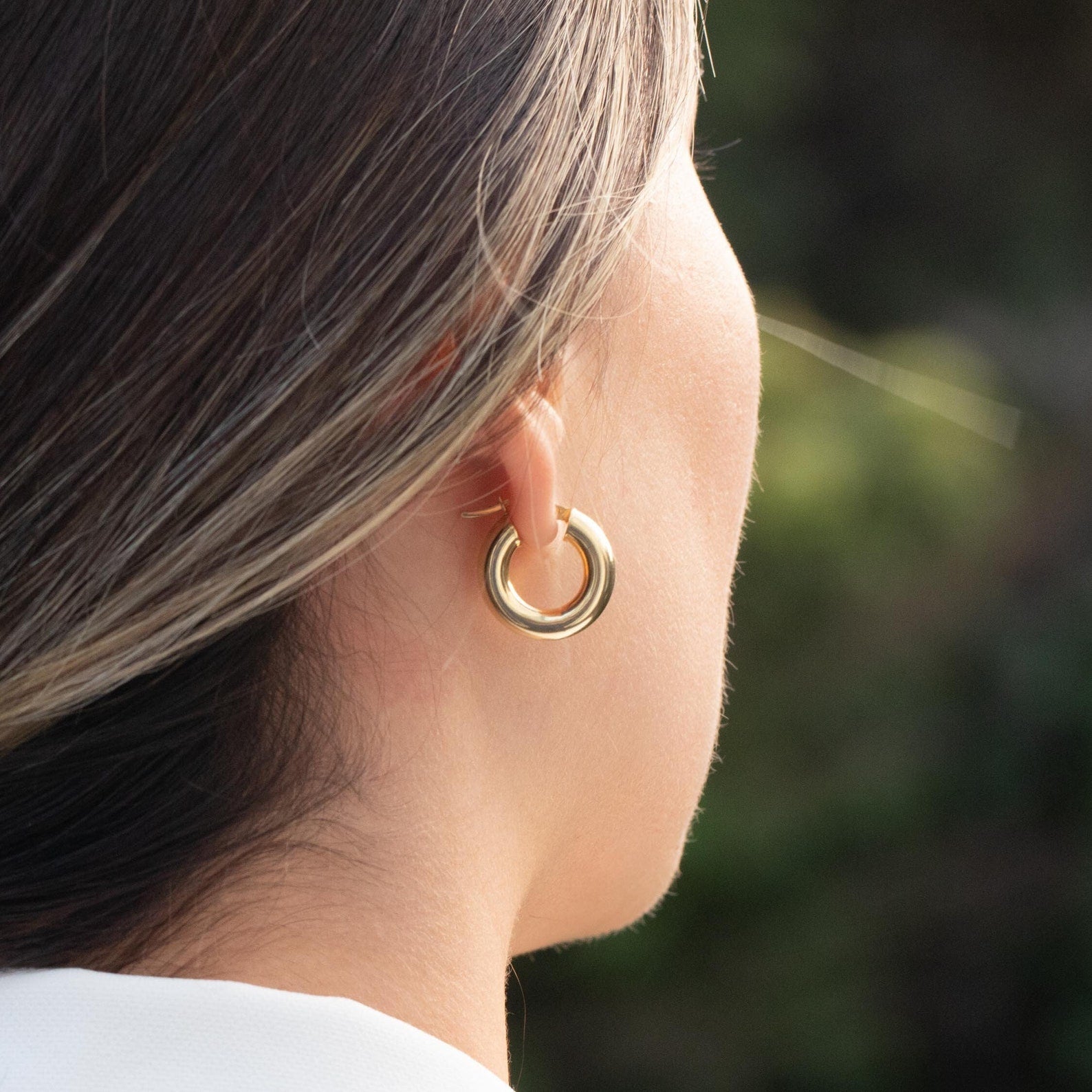 Chunky Gold Hoop Earrings Abiza