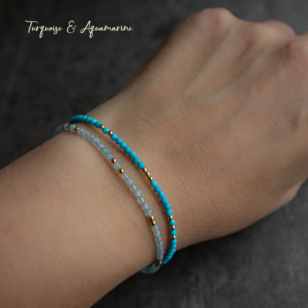 Aquamarine and Turquoise Bracelet