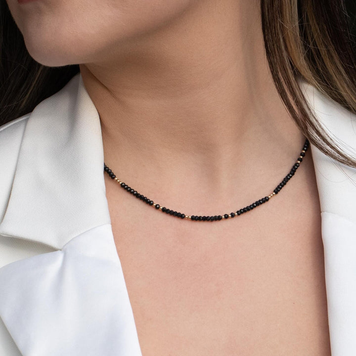 Black Tourmaline Crystal Necklace