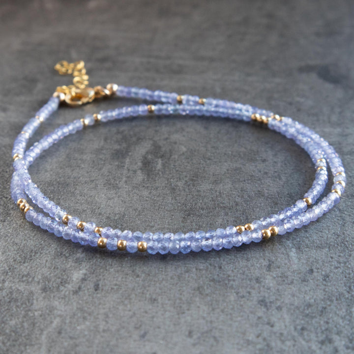 Tanzanite Beaded Necklace