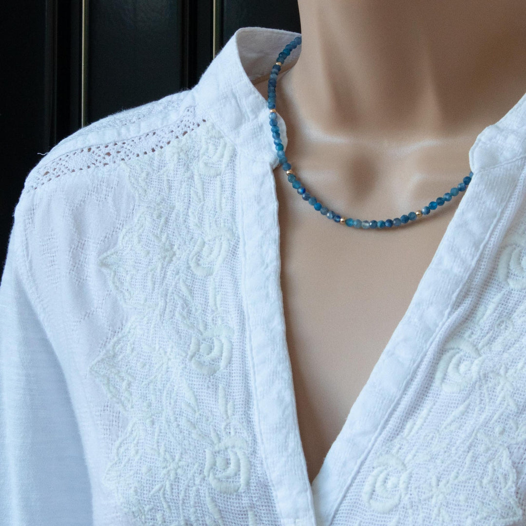 Blue Kyanite Beaded Necklace