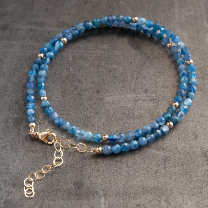 Blue Kyanite Bead Necklace