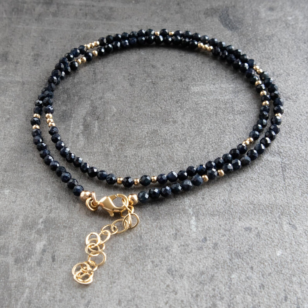 Sapphire Beaded Necklace