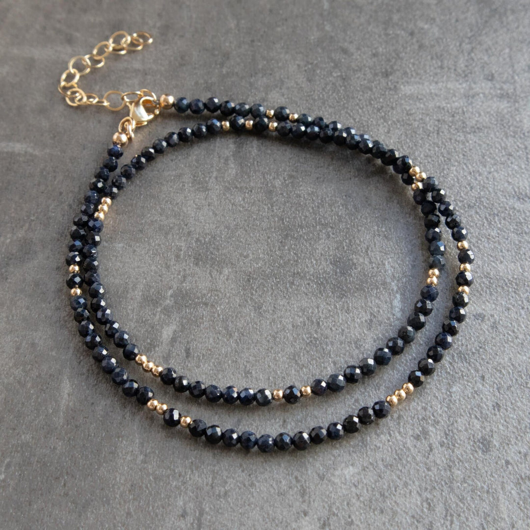 Sapphire Beaded Necklace